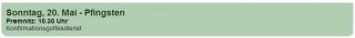 Pfingst- Gotesdienst _ Konfirmationsgottesdienst, besonderer Gottesdienst, Premnitz