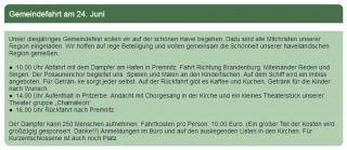 Gemeindefahrt, Party, am Hafen in Premnitz