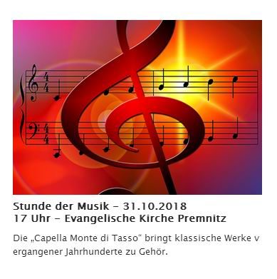 Stunde der Musik - Konzert - Premnitz - Evangelische Kirchengemeinde Premnitz