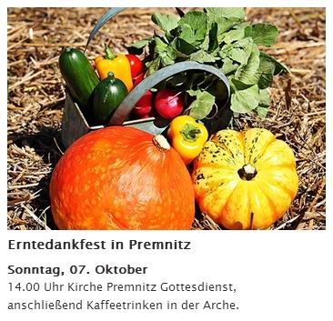 Erntedankfest in Premnitz - besonderer Gottesdienst - Premnitz - Evangelische Kirchengemeinde Premnitz