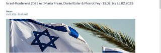 Israel-Konferenz 2023 mit Maria Prean, Daniel Exler & Pierrot Fey -13.02. bis 23.02.2023, Konferenz, Israel, Baden-Württemberg